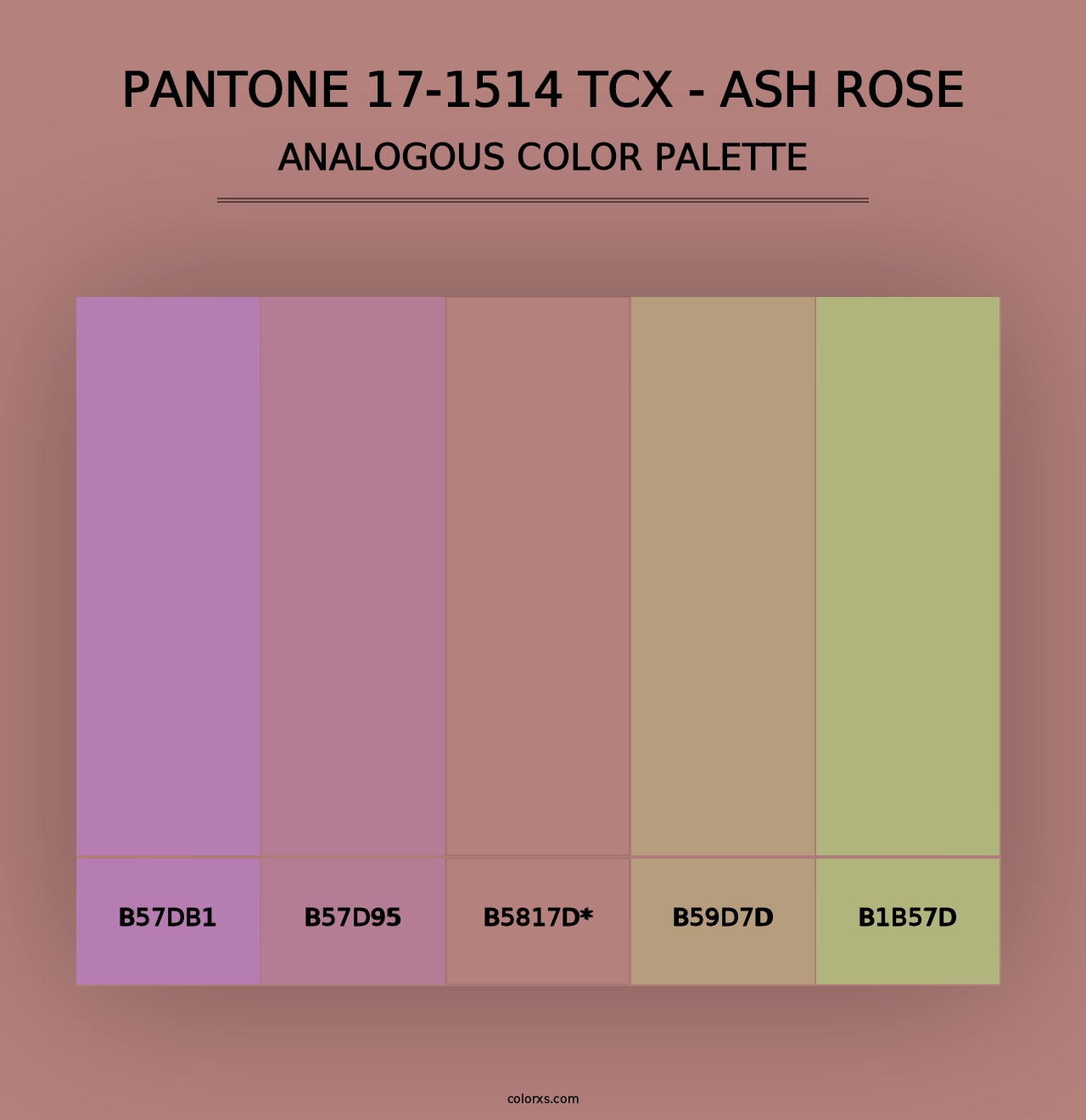 PANTONE 17-1514 TCX - Ash Rose - Analogous Color Palette