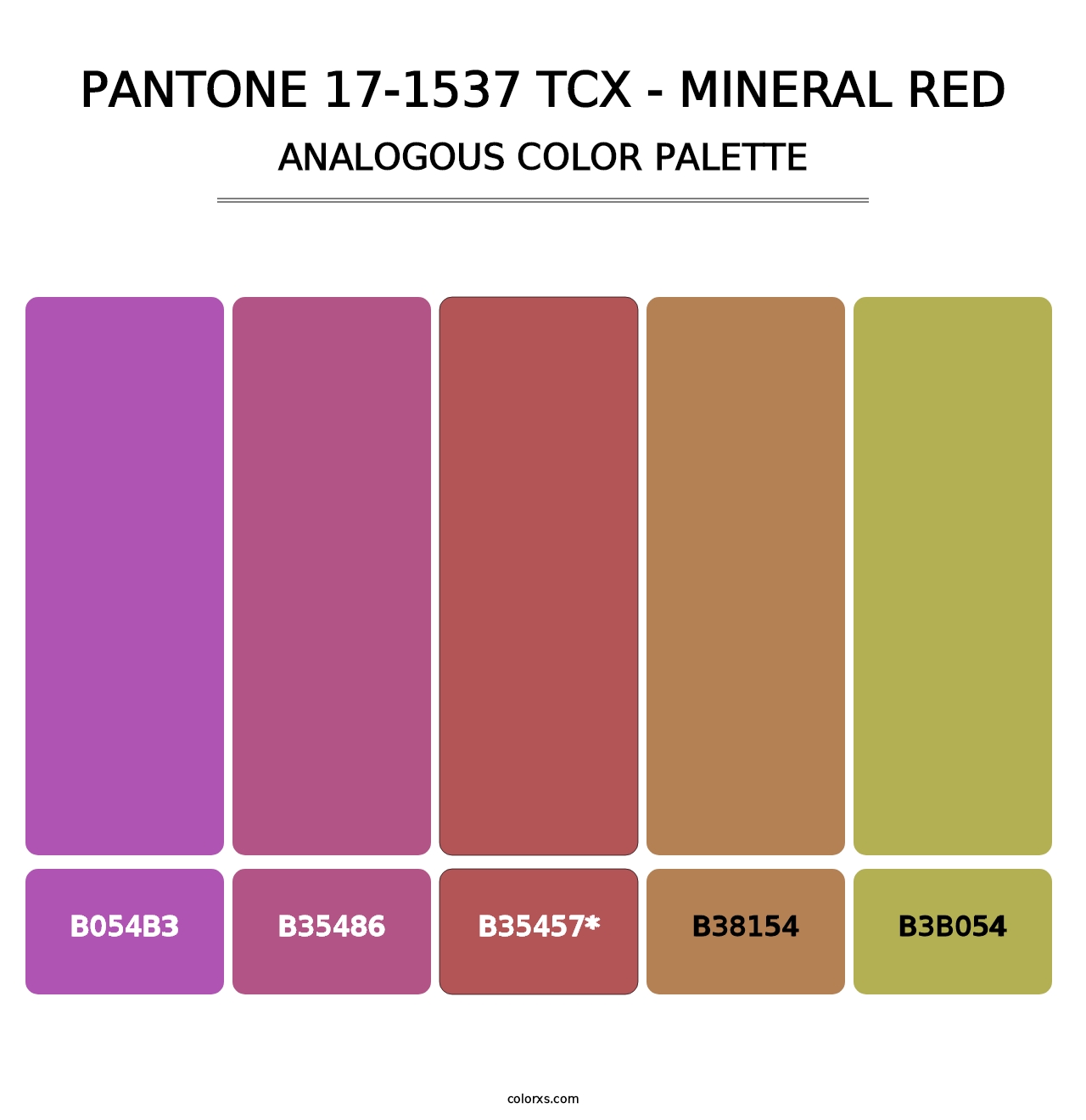 PANTONE 17-1537 TCX - Mineral Red - Analogous Color Palette