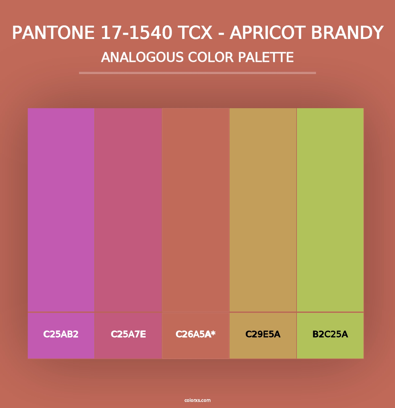 PANTONE 17-1540 TCX - Apricot Brandy - Analogous Color Palette