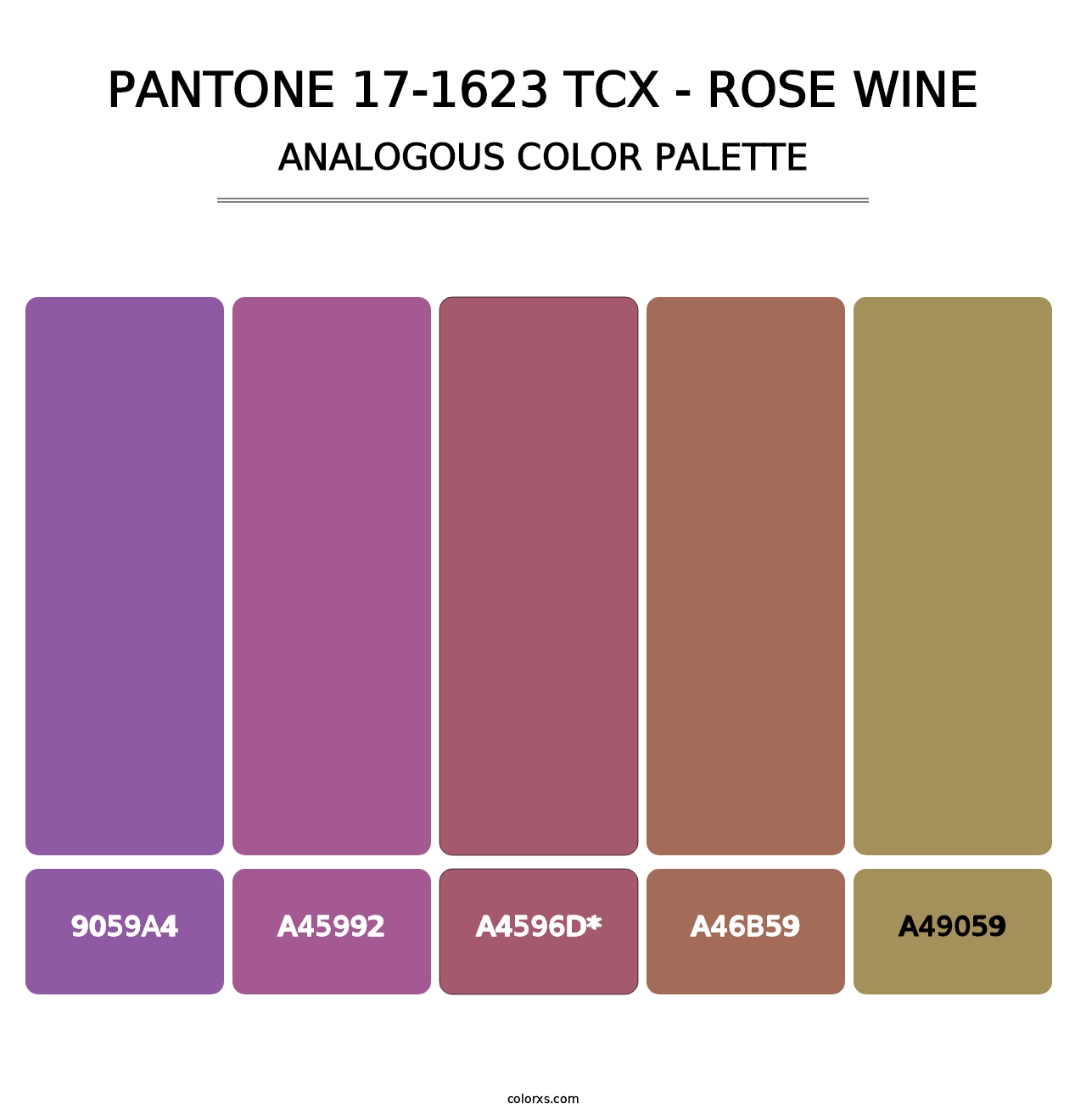 PANTONE 17-1623 TCX - Rose Wine - Analogous Color Palette