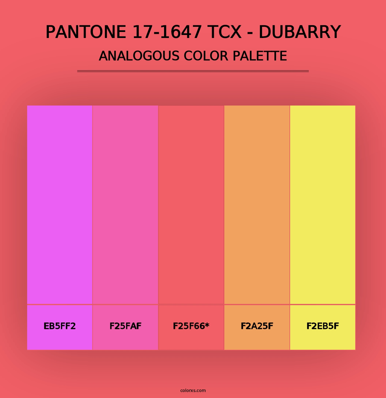 PANTONE 17-1647 TCX - Dubarry - Analogous Color Palette