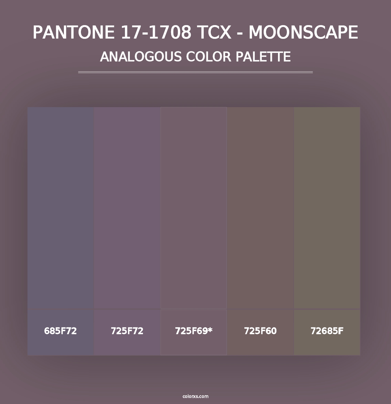 PANTONE 17-1708 TCX - Moonscape - Analogous Color Palette