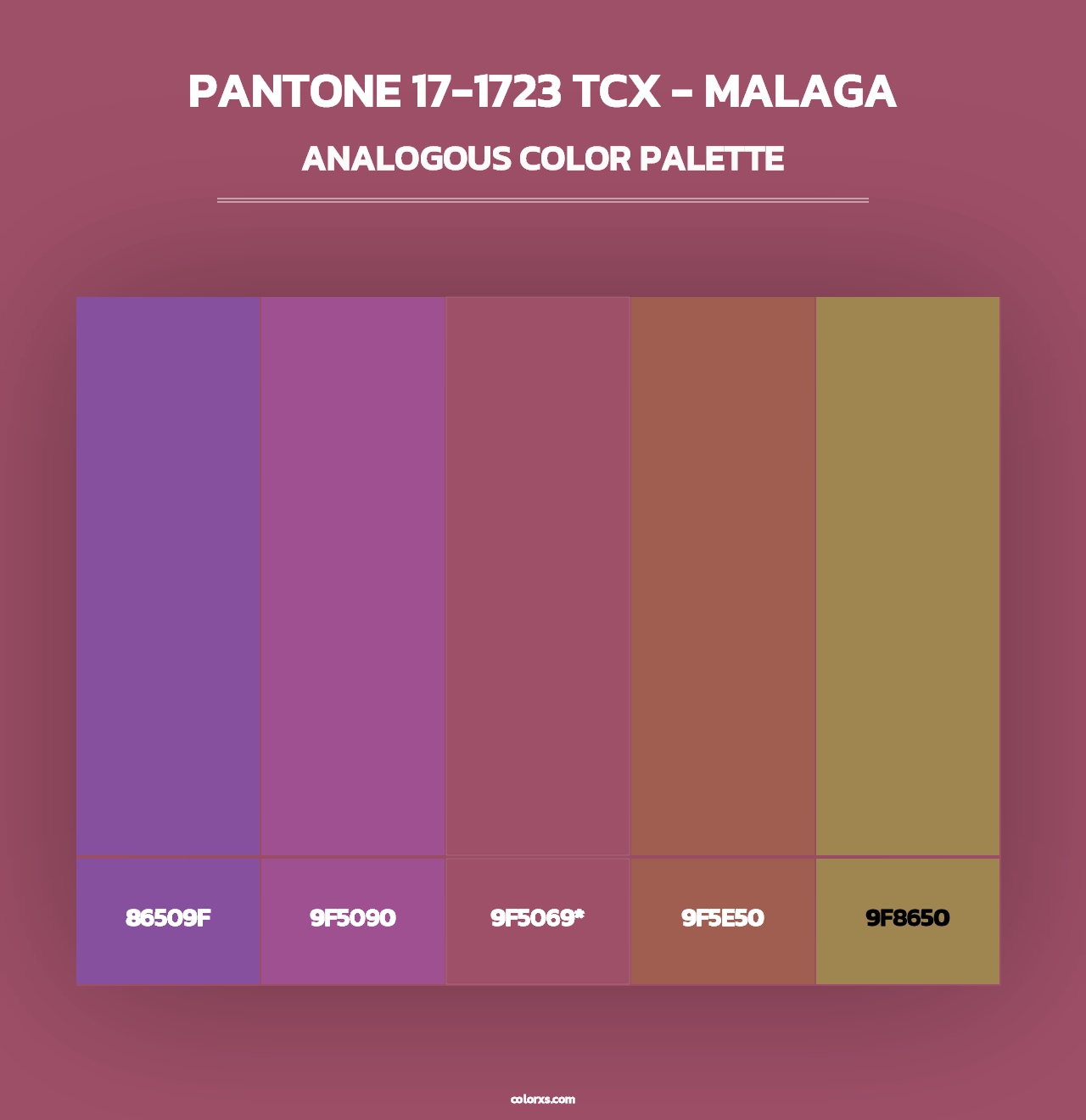 PANTONE 17-1723 TCX - Malaga - Analogous Color Palette