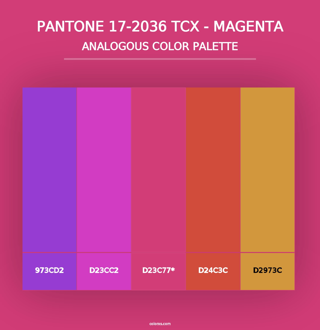 PANTONE 17-2036 TCX - Magenta - Analogous Color Palette