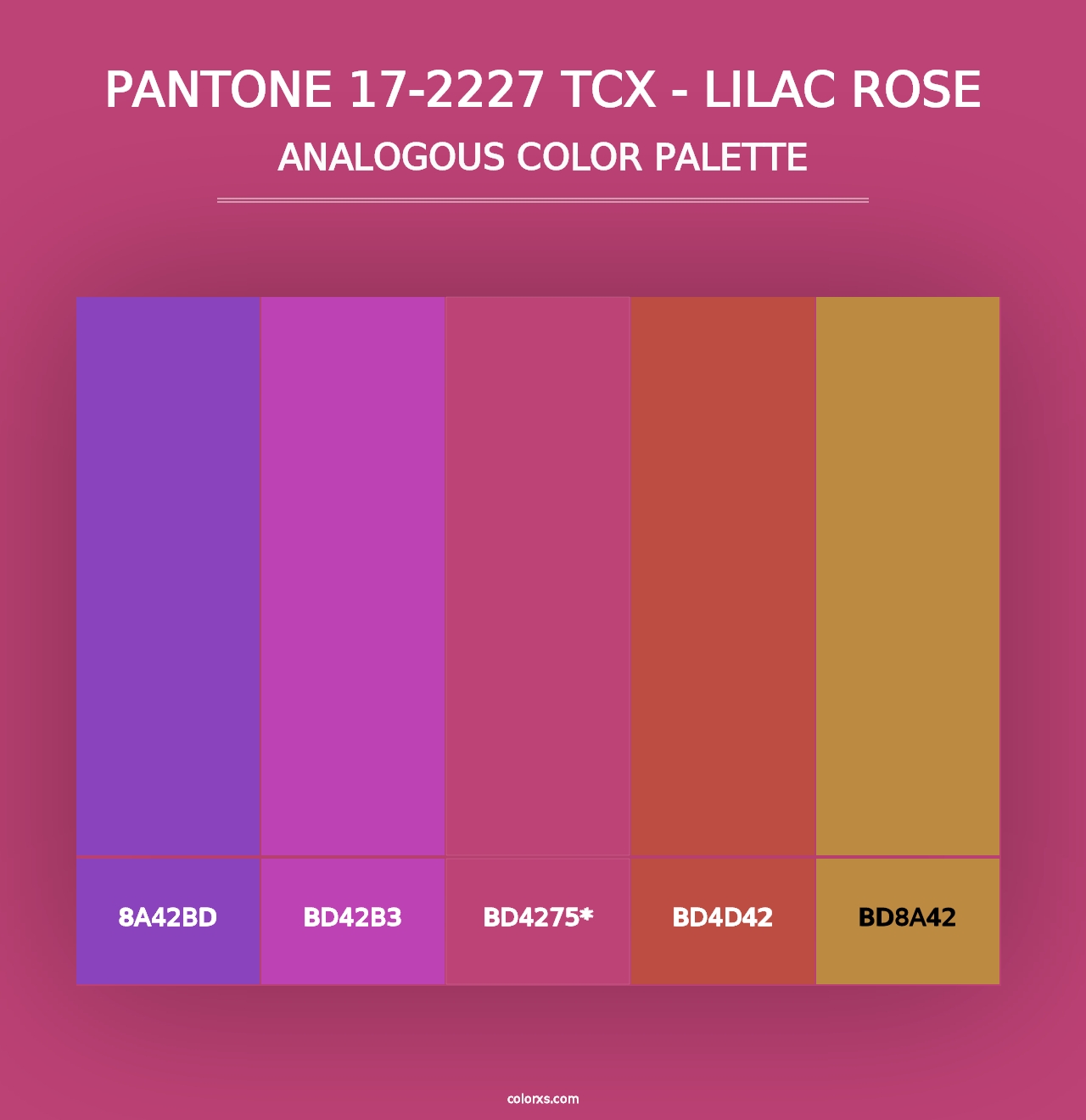 PANTONE 17-2227 TCX - Lilac Rose - Analogous Color Palette