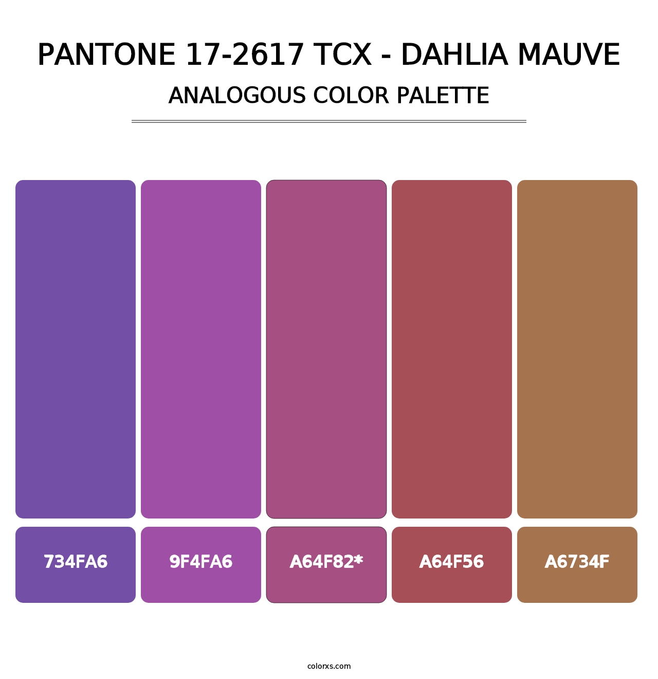 PANTONE 17-2617 TCX - Dahlia Mauve - Analogous Color Palette