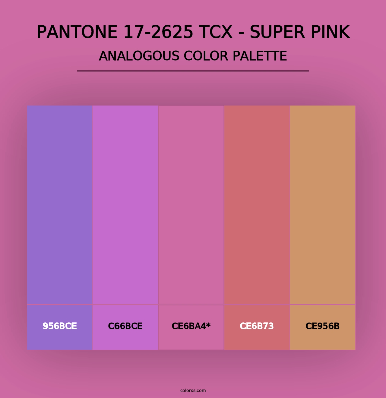 PANTONE 17-2625 TCX - Super Pink - Analogous Color Palette