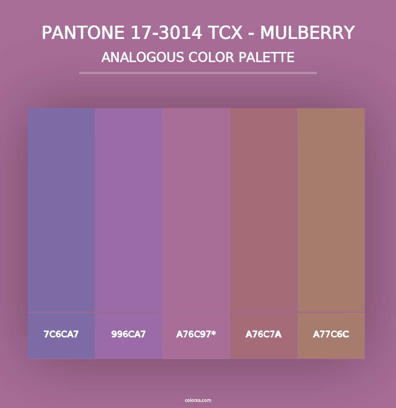 PANTONE 17-3014 TCX - Mulberry - Analogous Color Palette