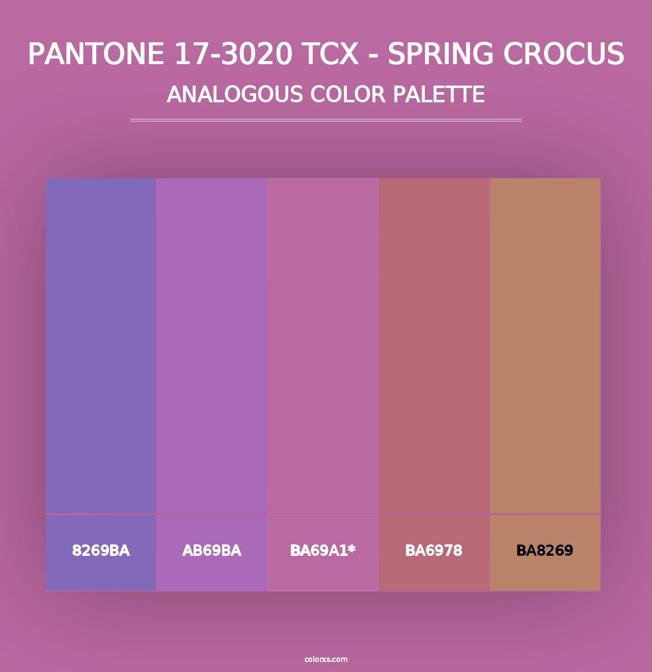 PANTONE 17-3020 TCX - Spring Crocus - Analogous Color Palette