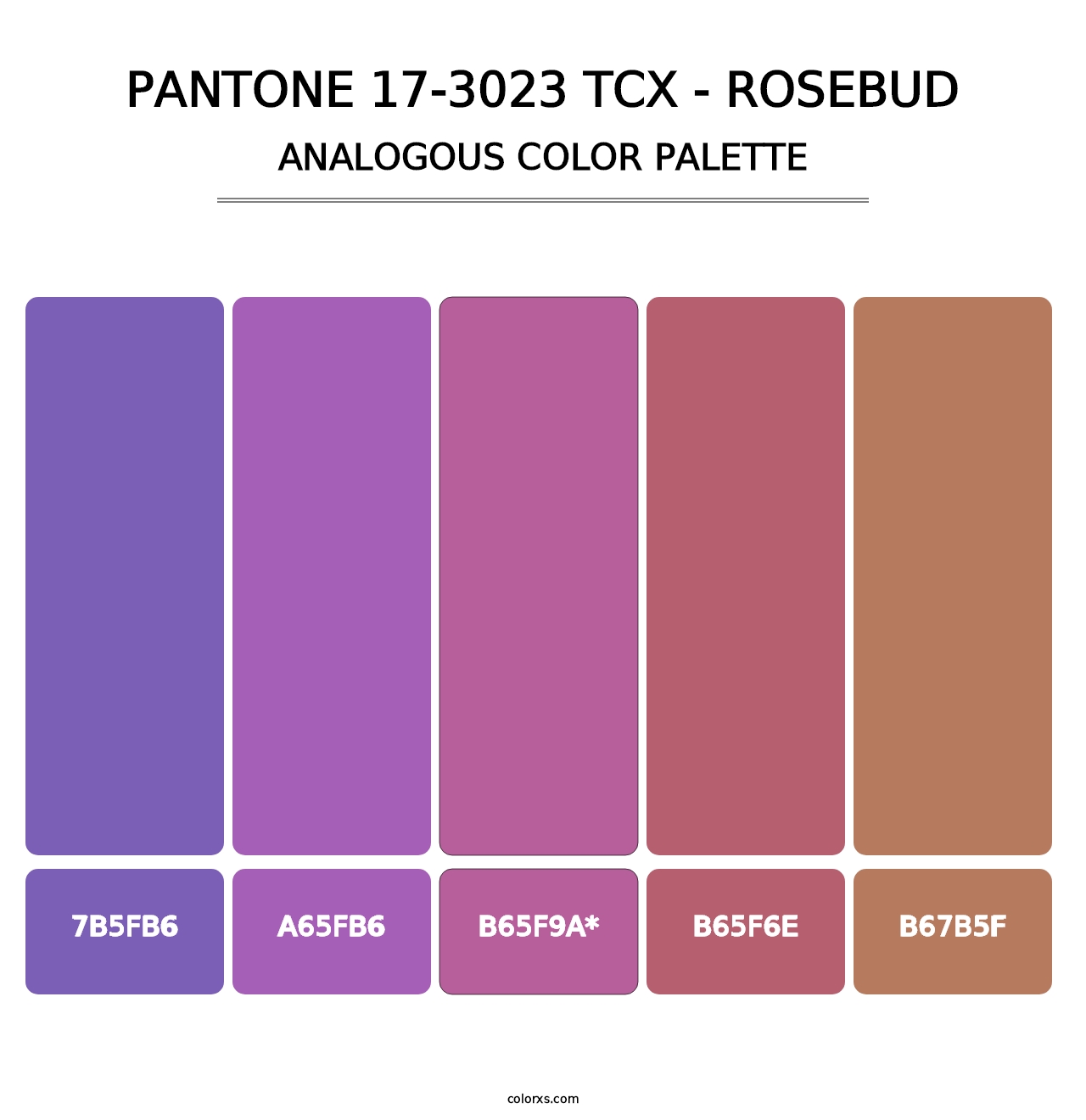 PANTONE 17-3023 TCX - Rosebud - Analogous Color Palette