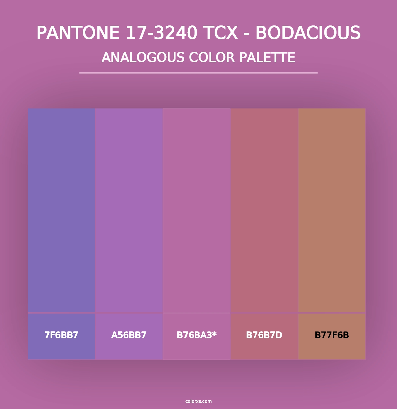 PANTONE 17-3240 TCX - Bodacious - Analogous Color Palette