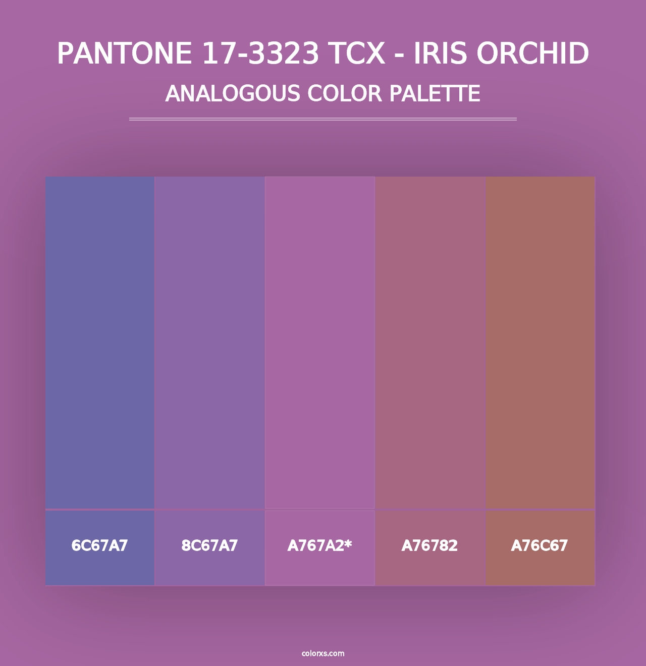 PANTONE 17-3323 TCX - Iris Orchid - Analogous Color Palette