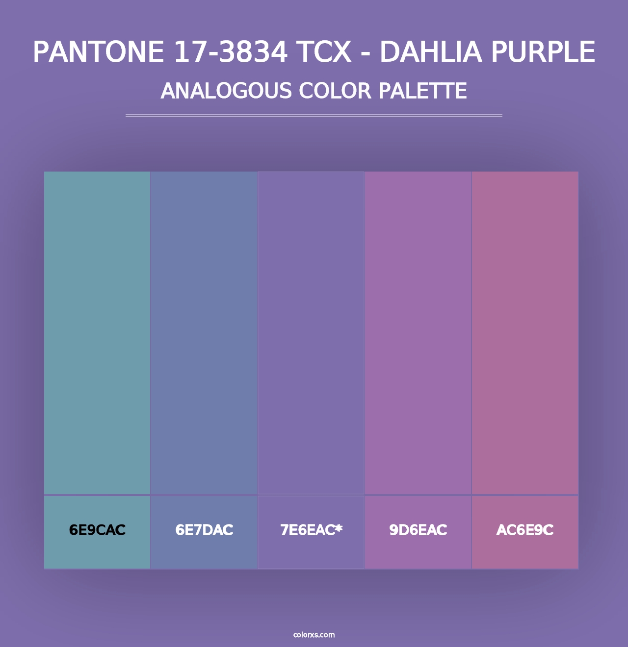 PANTONE 17-3834 TCX - Dahlia Purple - Analogous Color Palette