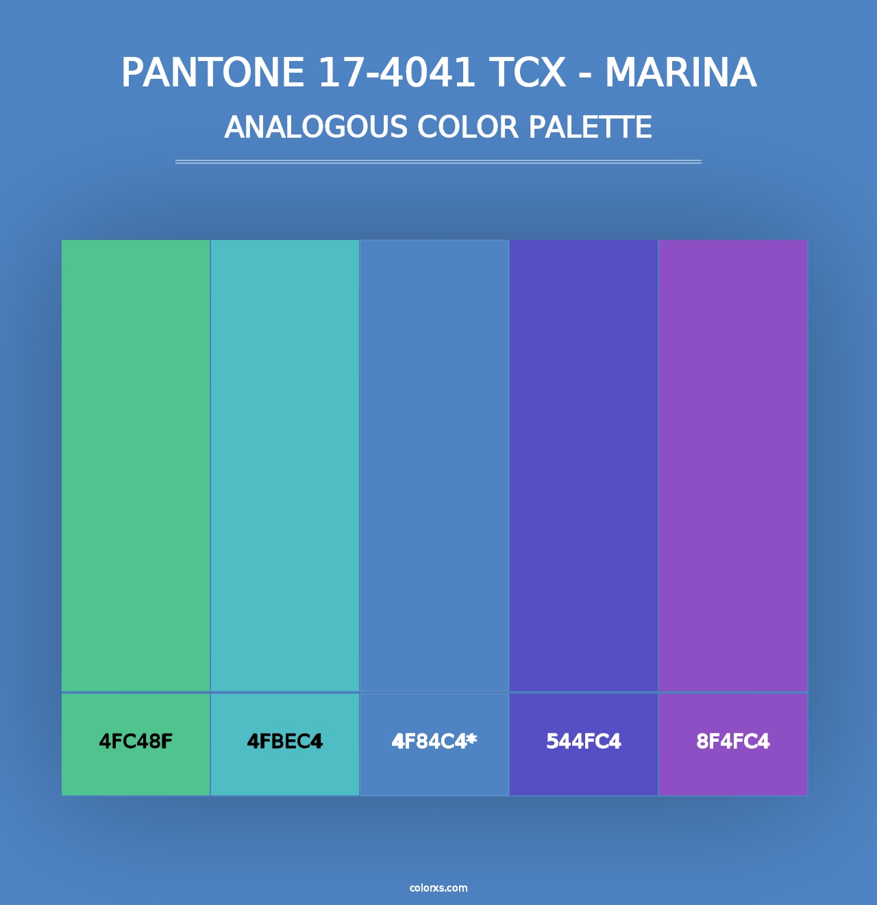 PANTONE 17-4041 TCX - Marina - Analogous Color Palette