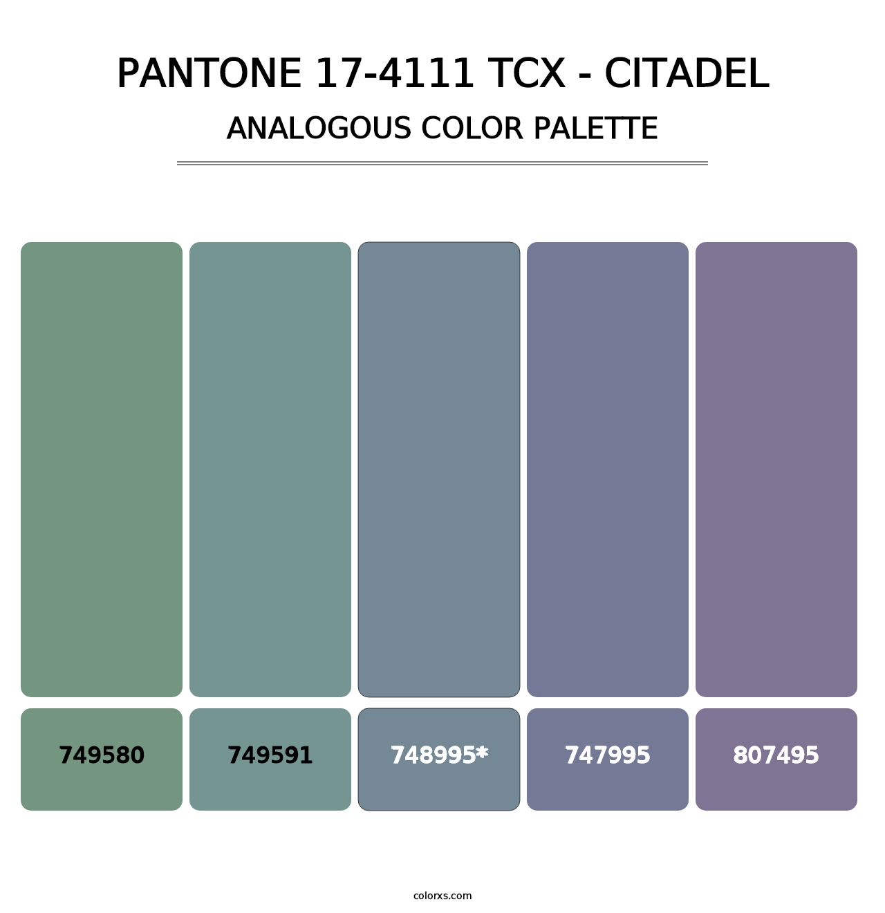 PANTONE 17-4111 TCX - Citadel - Analogous Color Palette