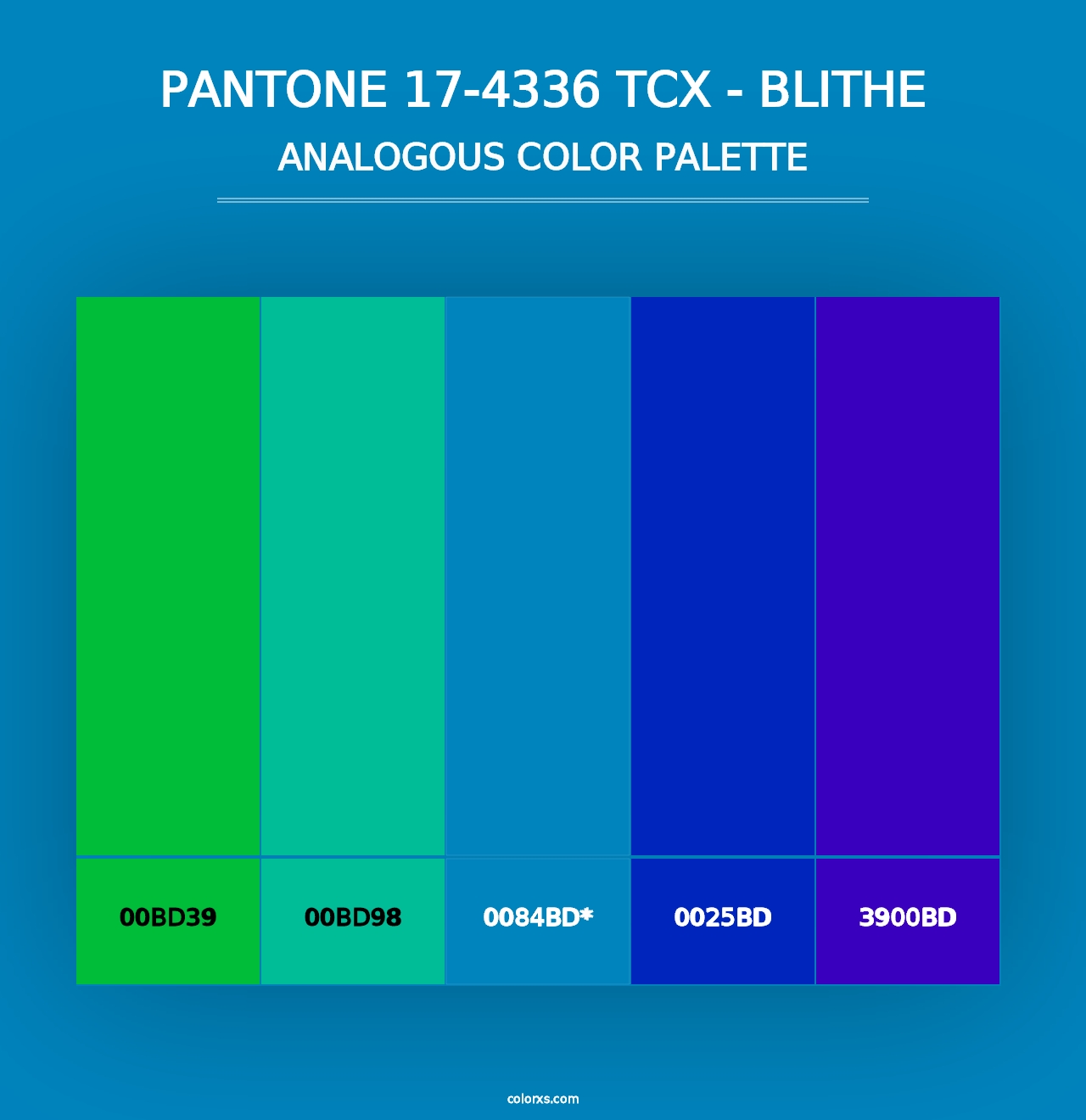 PANTONE 17-4336 TCX - Blithe - Analogous Color Palette