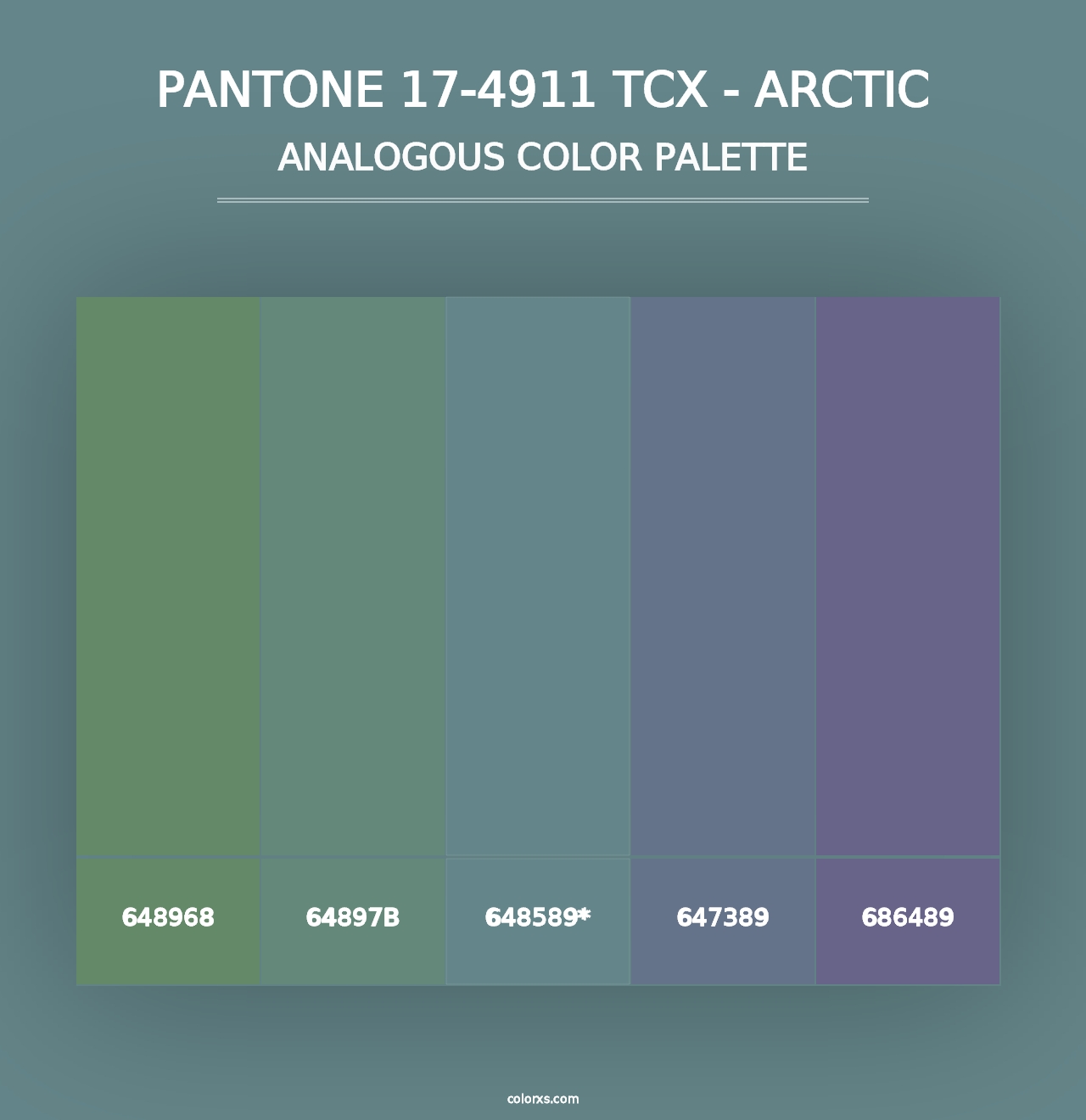 PANTONE 17-4911 TCX - Arctic - Analogous Color Palette