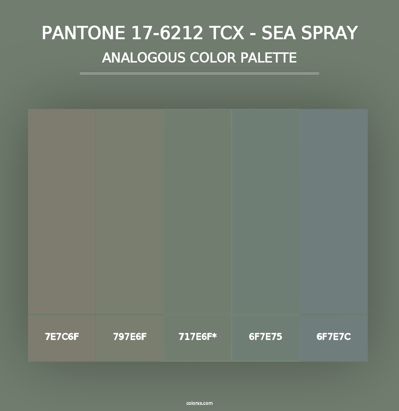 PANTONE 17-6212 TCX - Sea Spray - Analogous Color Palette