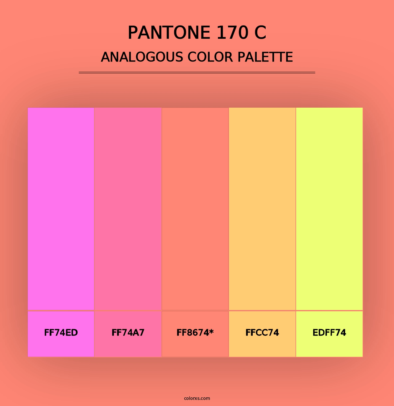 PANTONE 170 C - Analogous Color Palette