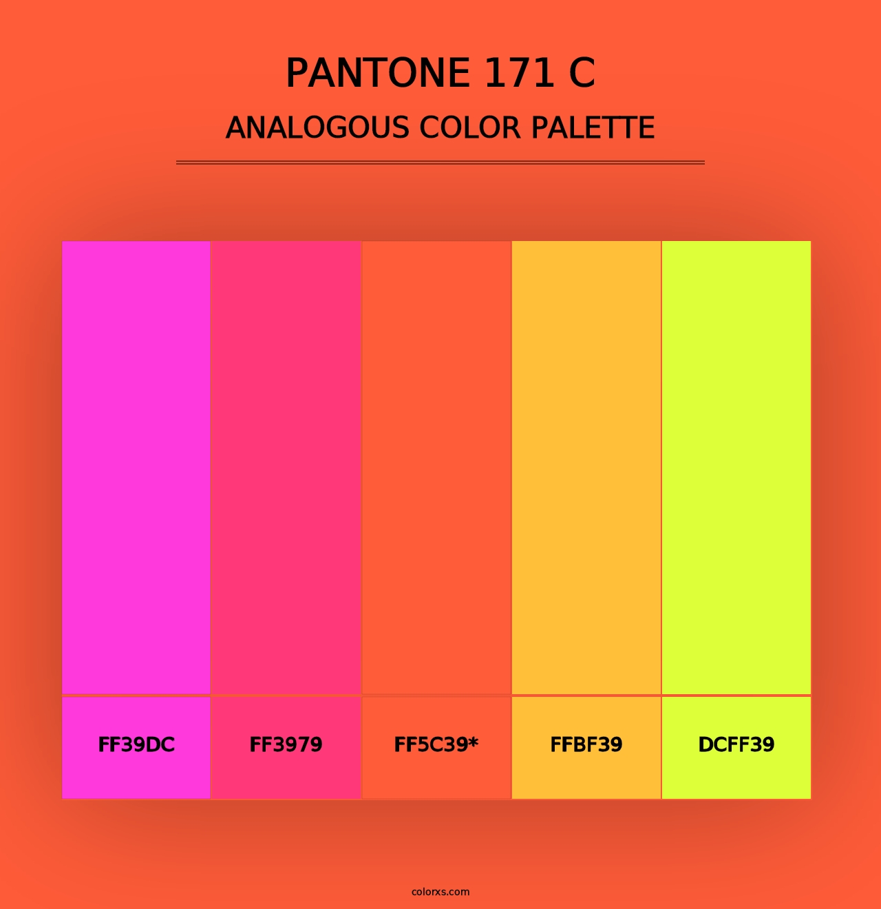 PANTONE 171 C - Analogous Color Palette