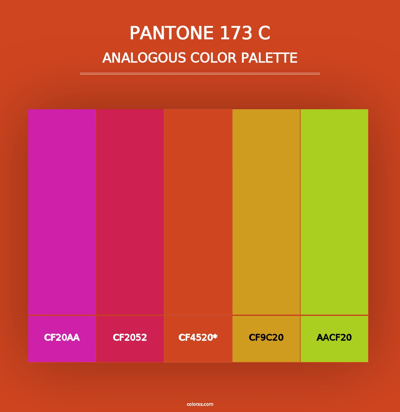 PANTONE 173 C - Analogous Color Palette