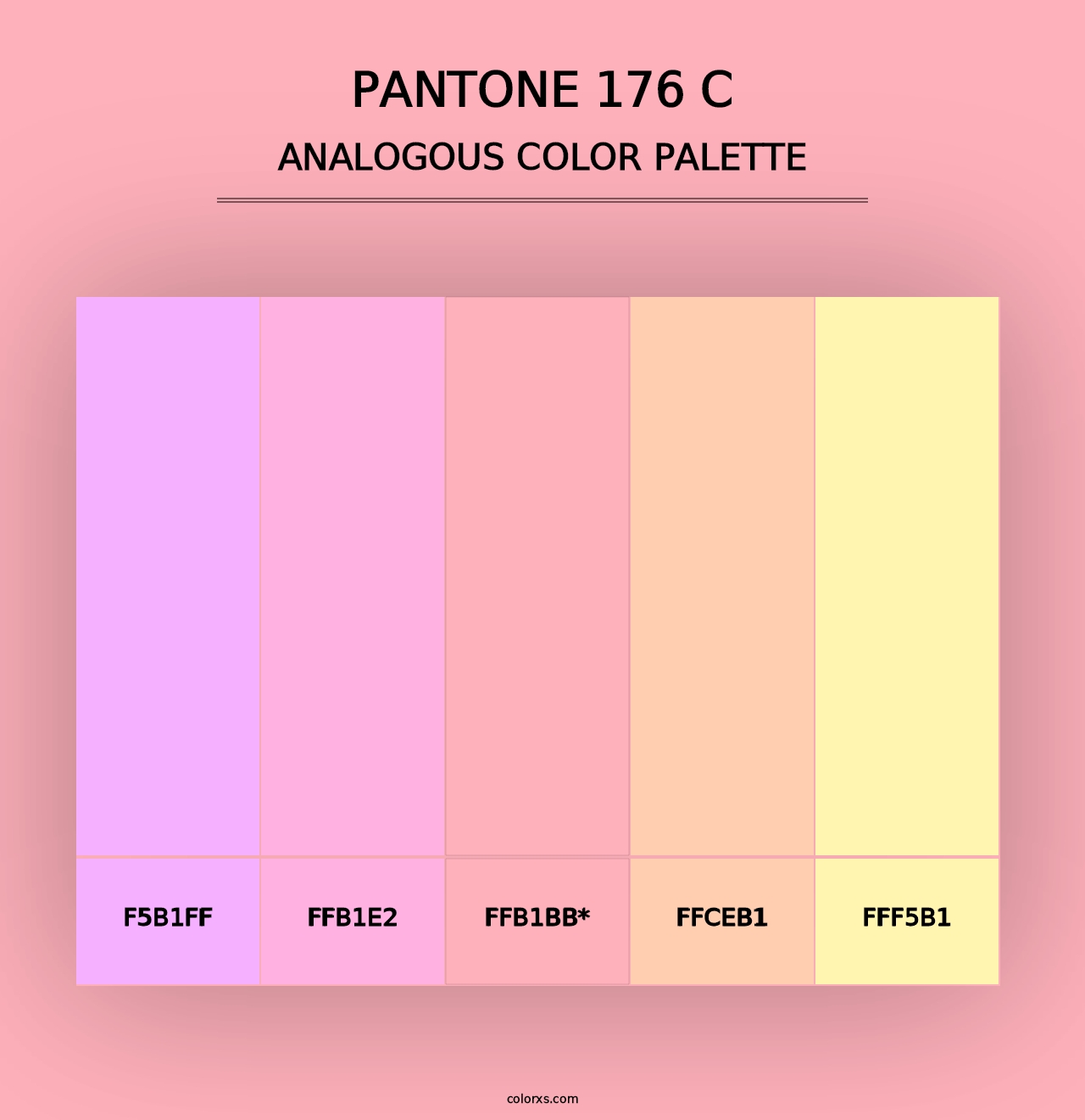 PANTONE 176 C - Analogous Color Palette