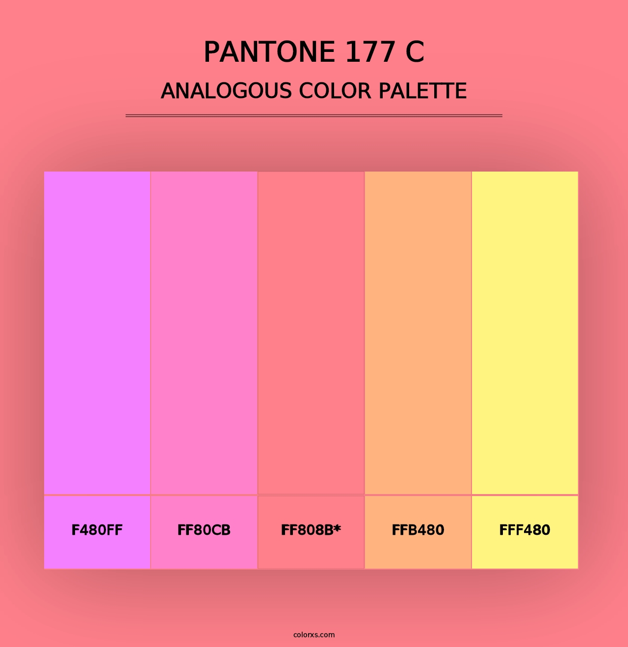 PANTONE 177 C - Analogous Color Palette