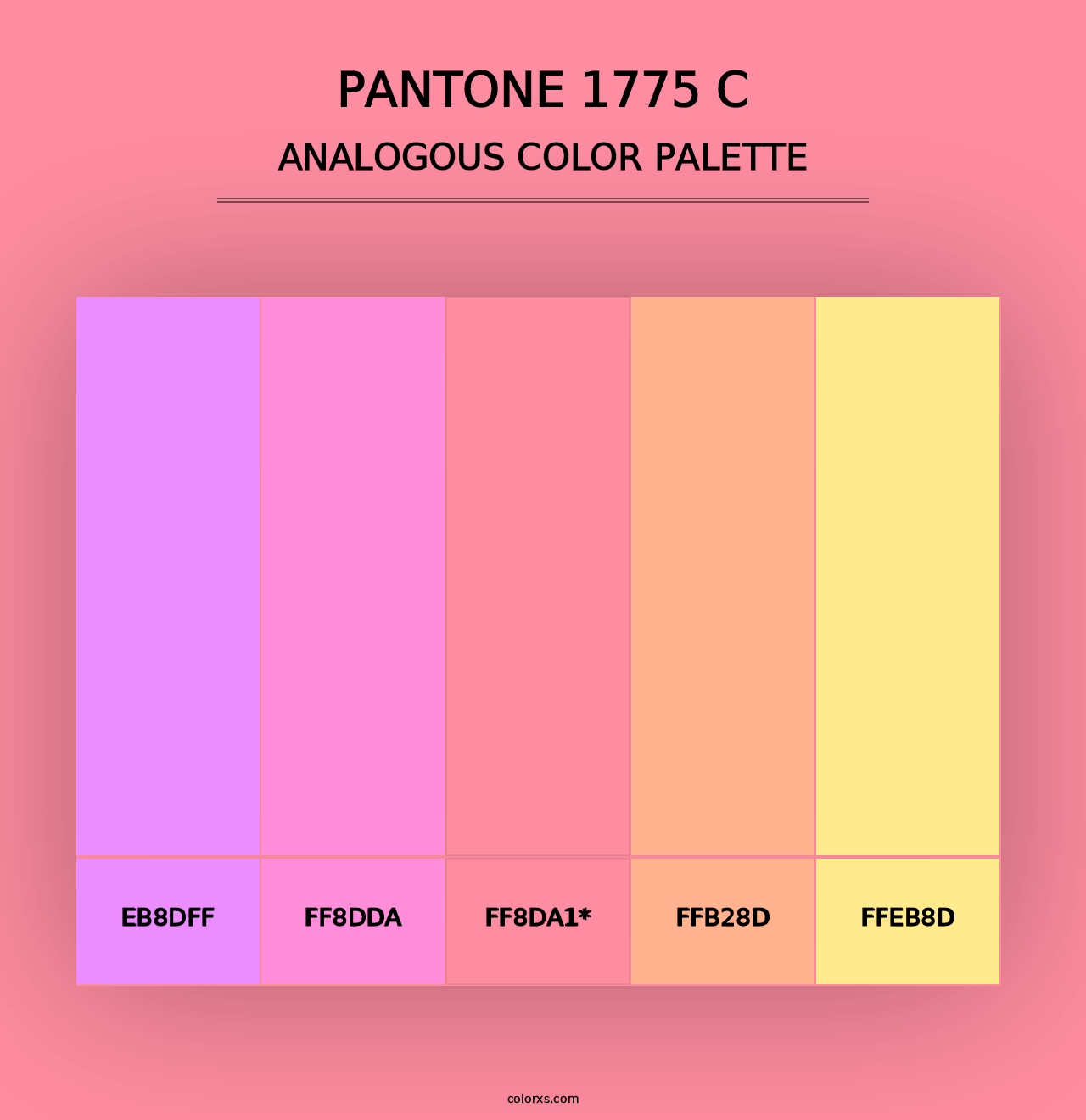 PANTONE 1775 C - Analogous Color Palette