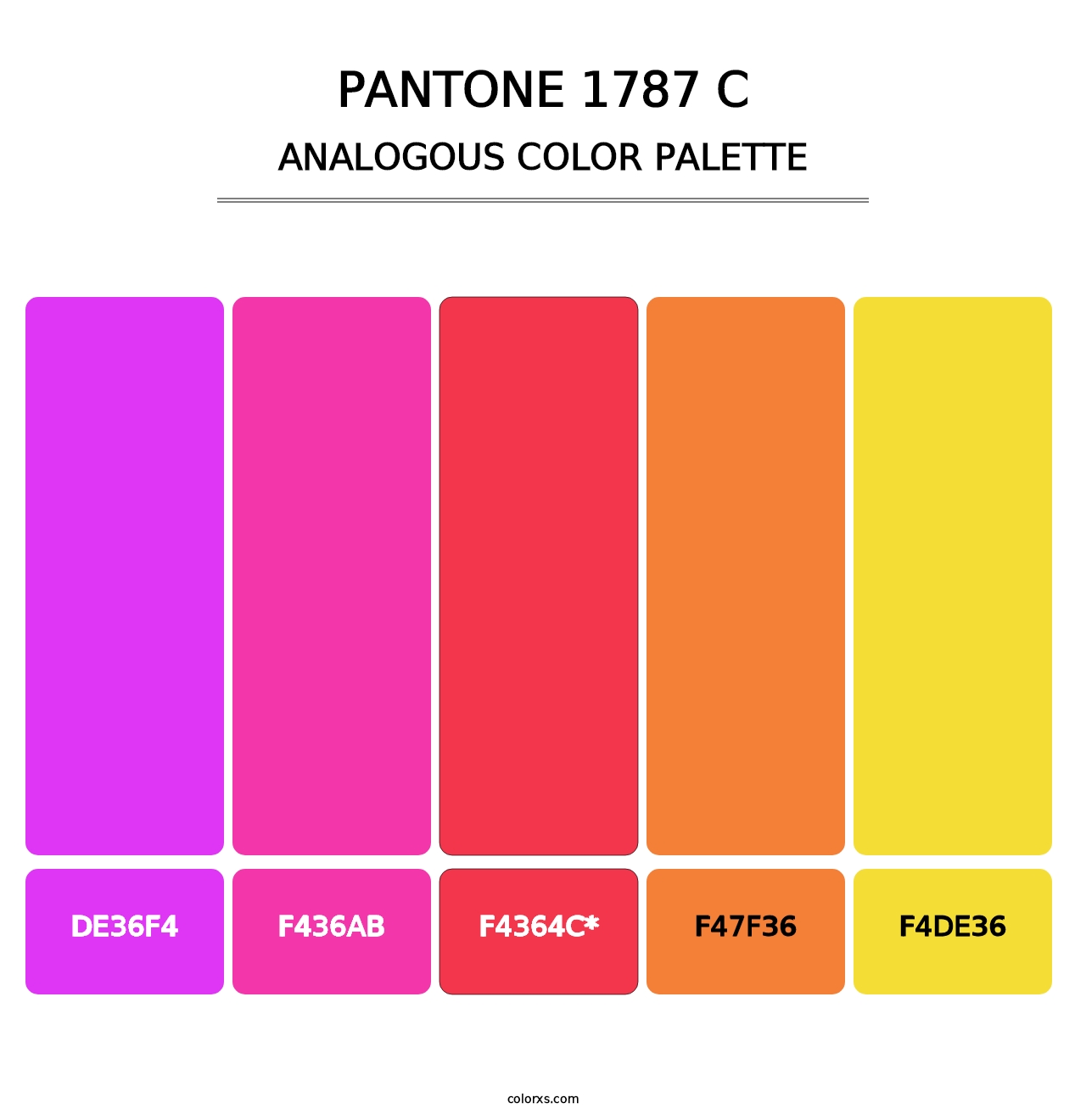 PANTONE 1787 C - Analogous Color Palette