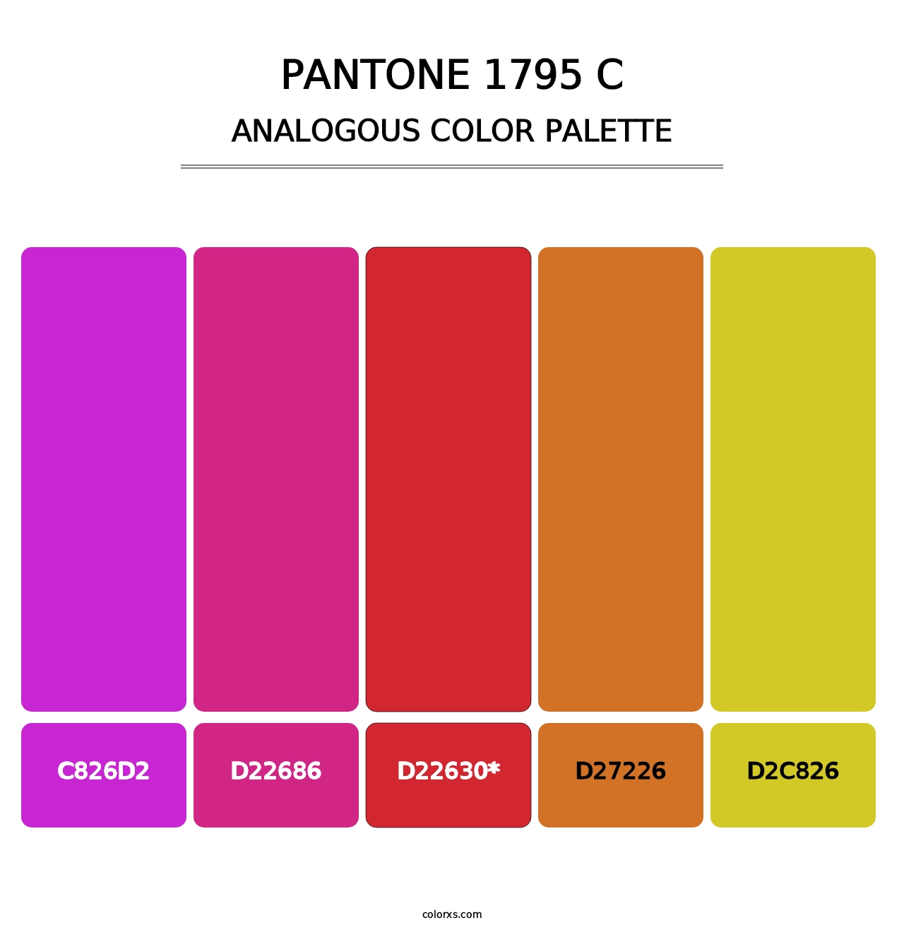 PANTONE 1795 C - Analogous Color Palette