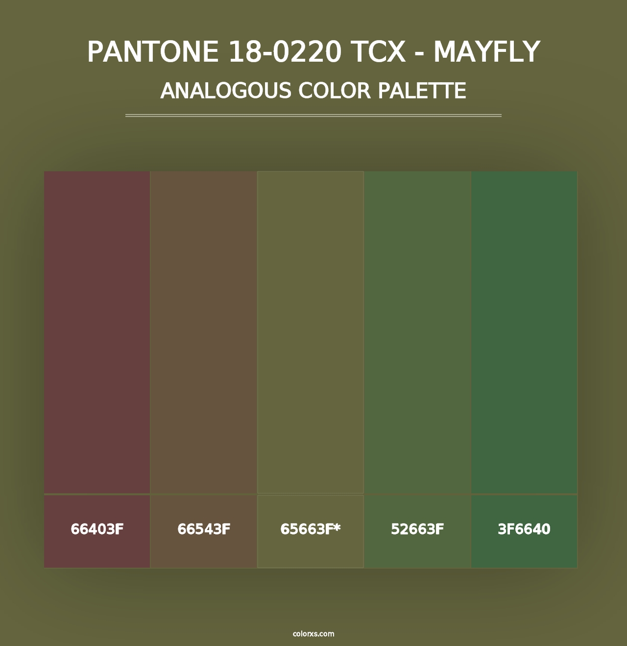 PANTONE 18-0220 TCX - Mayfly - Analogous Color Palette