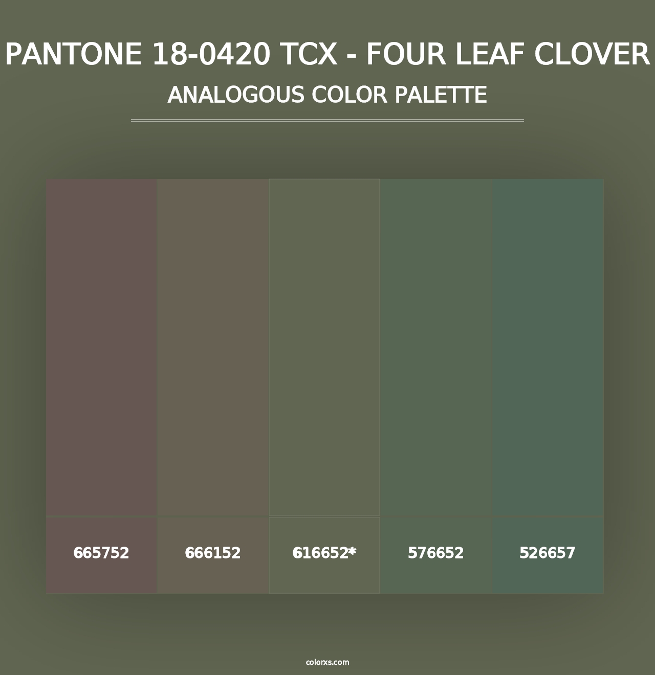 PANTONE 18-0420 TCX - Four Leaf Clover - Analogous Color Palette