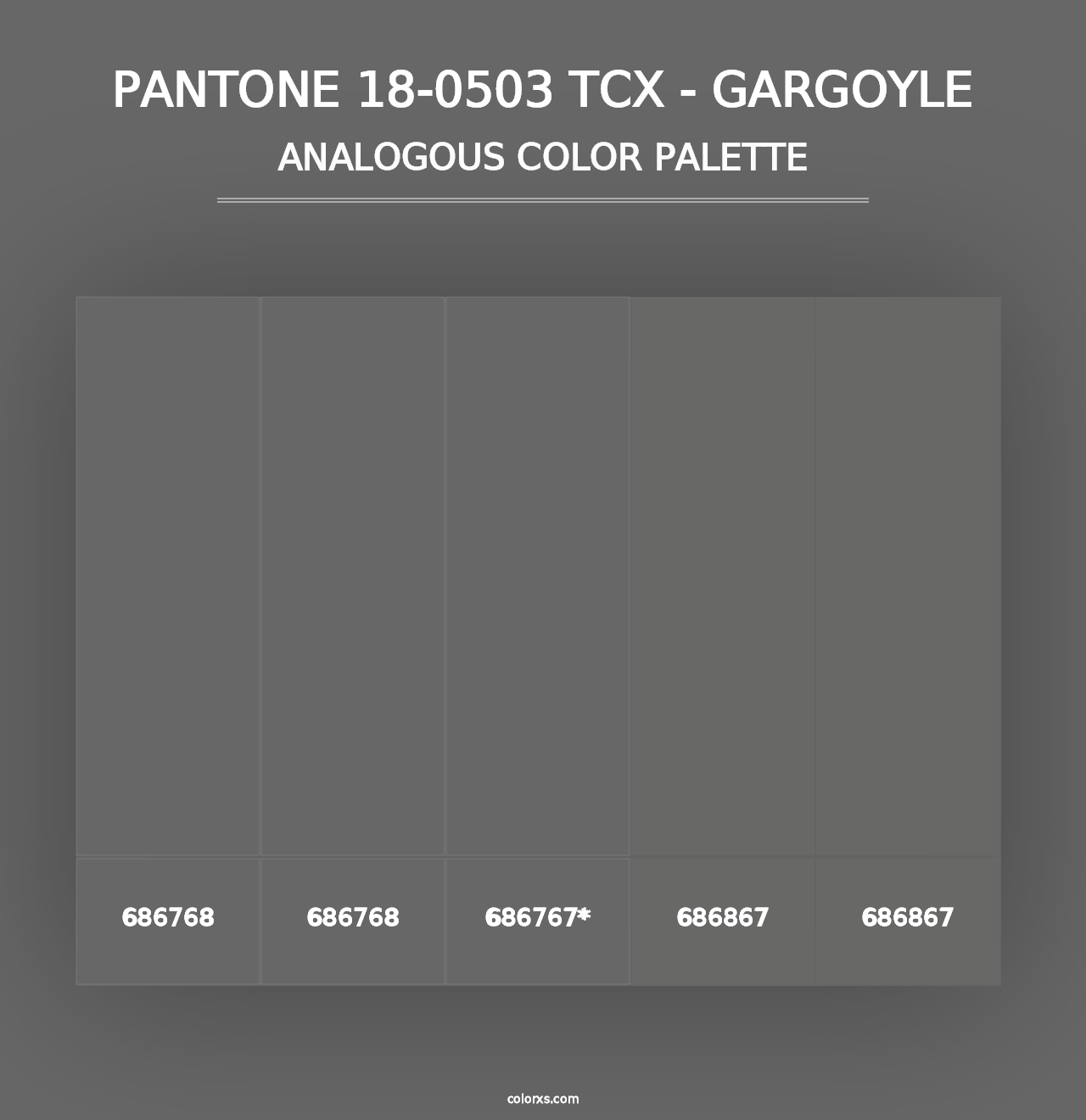 PANTONE 18-0503 TCX - Gargoyle - Analogous Color Palette