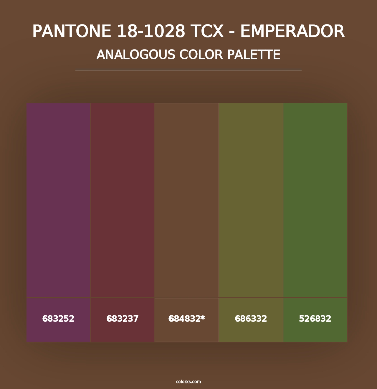 PANTONE 18-1028 TCX - Emperador - Analogous Color Palette