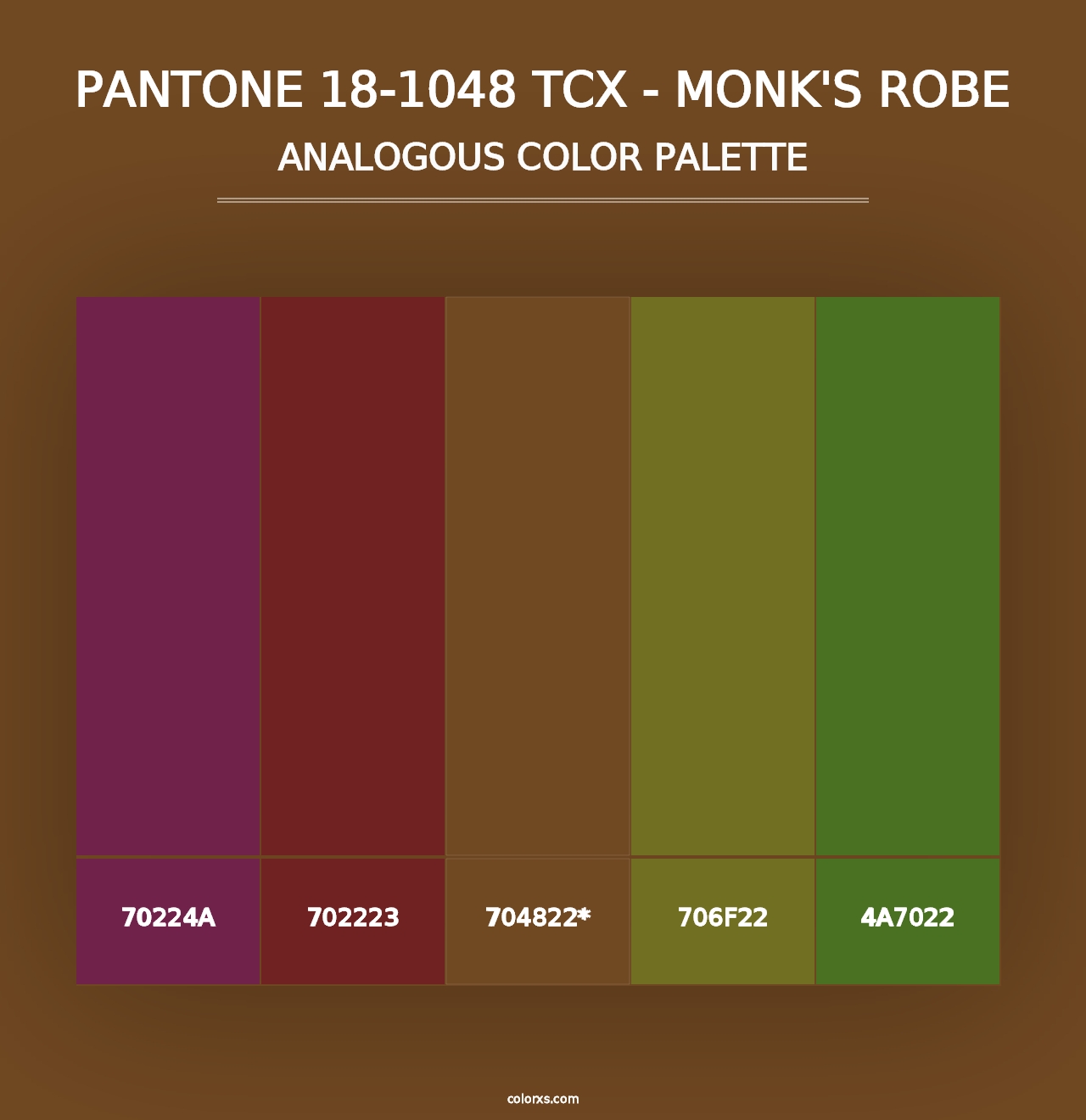 PANTONE 18-1048 TCX - Monk's Robe - Analogous Color Palette