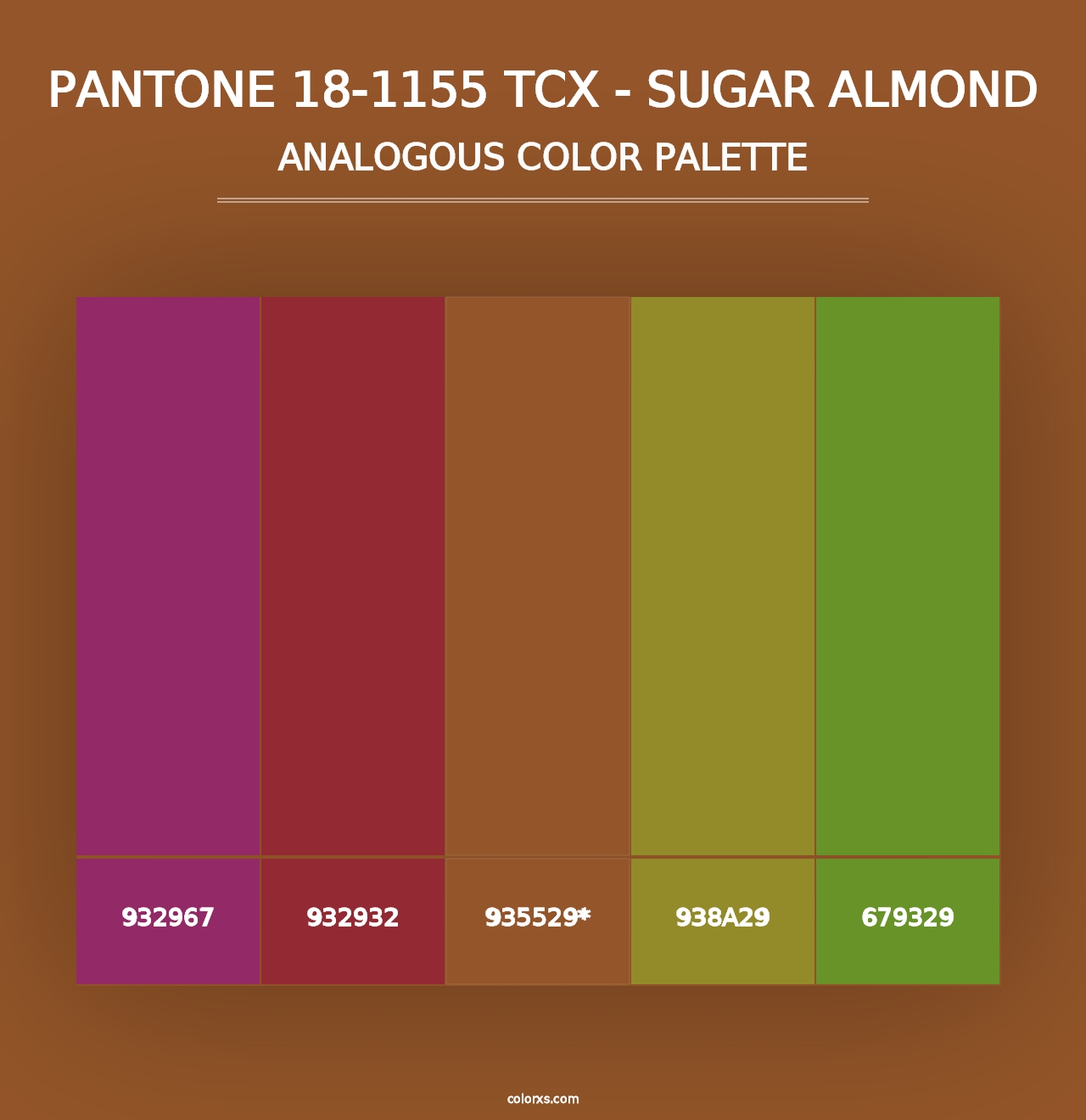 PANTONE 18-1155 TCX - Sugar Almond - Analogous Color Palette