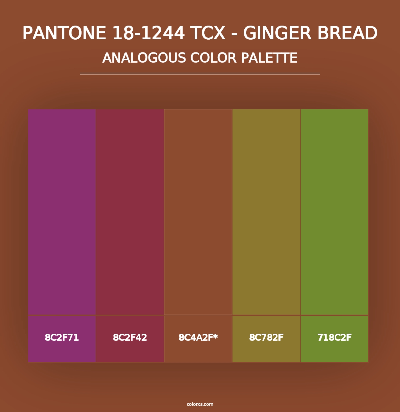 PANTONE 18-1244 TCX - Ginger Bread - Analogous Color Palette