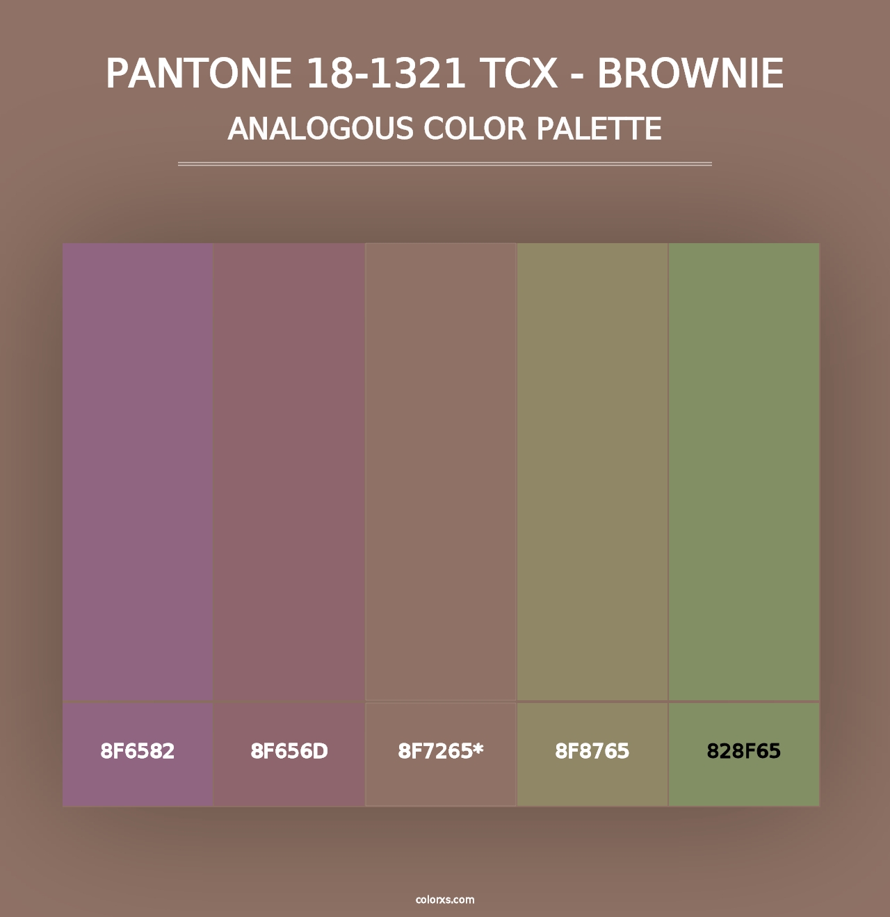 PANTONE 18-1321 TCX - Brownie - Analogous Color Palette