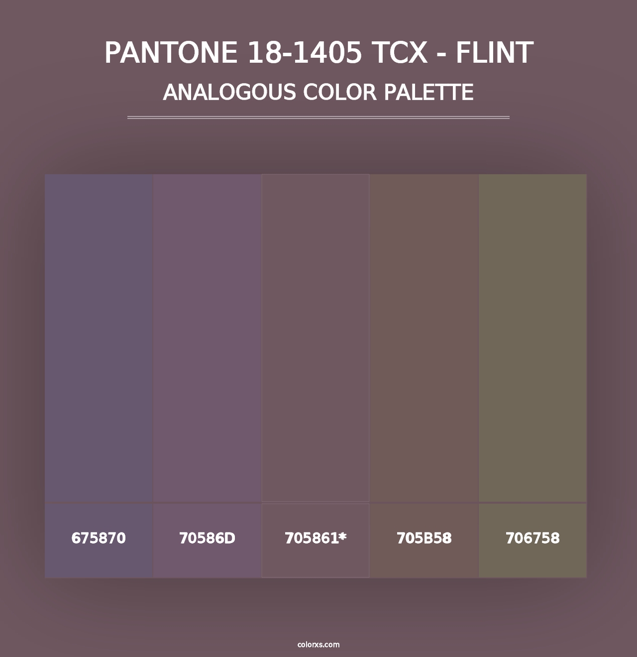 PANTONE 18-1405 TCX - Flint - Analogous Color Palette