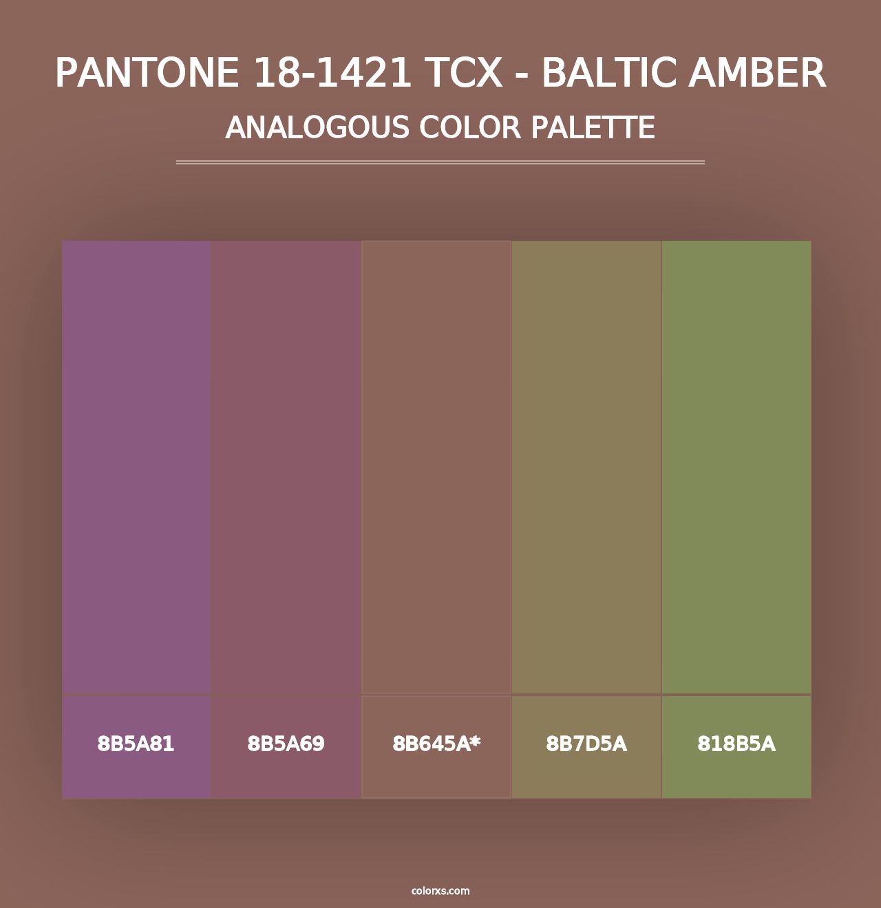 PANTONE 18-1421 TCX - Baltic Amber - Analogous Color Palette