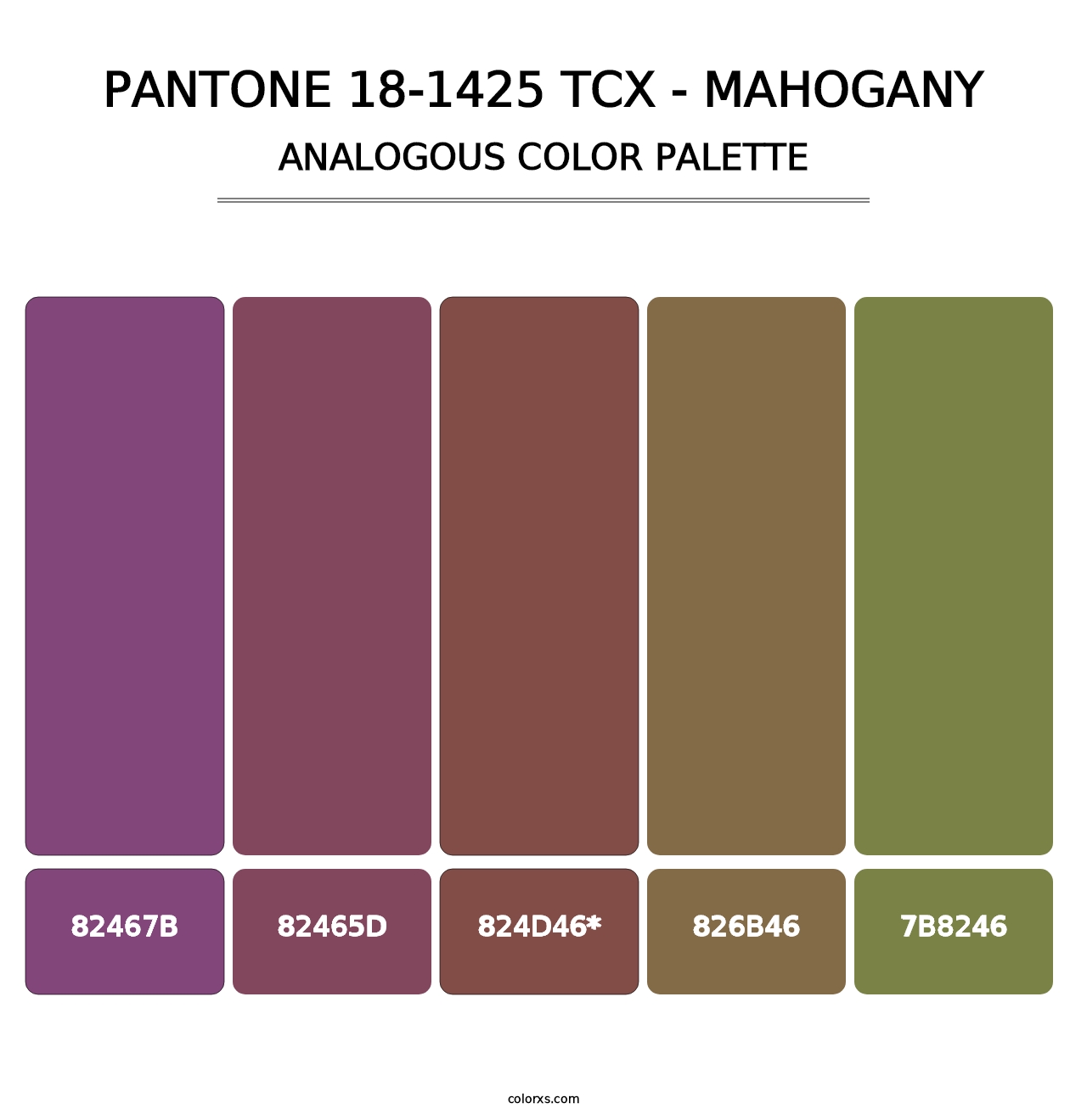 PANTONE 18-1425 TCX - Mahogany - Analogous Color Palette