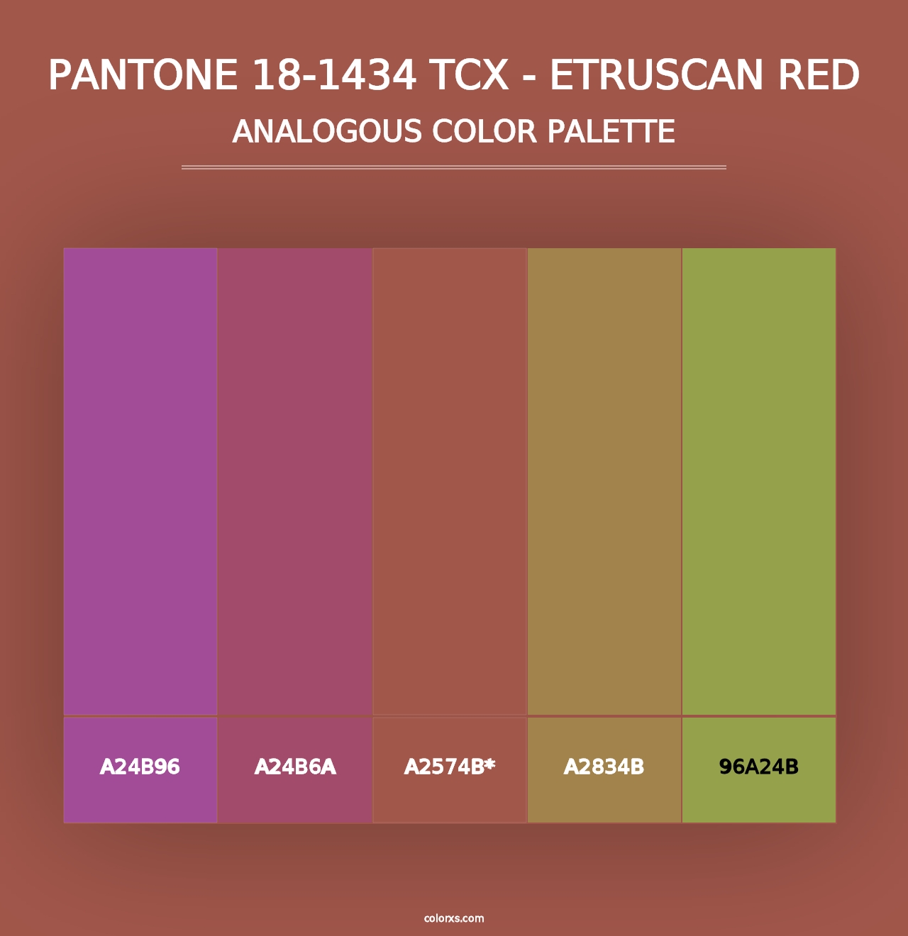 PANTONE 18-1434 TCX - Etruscan Red - Analogous Color Palette