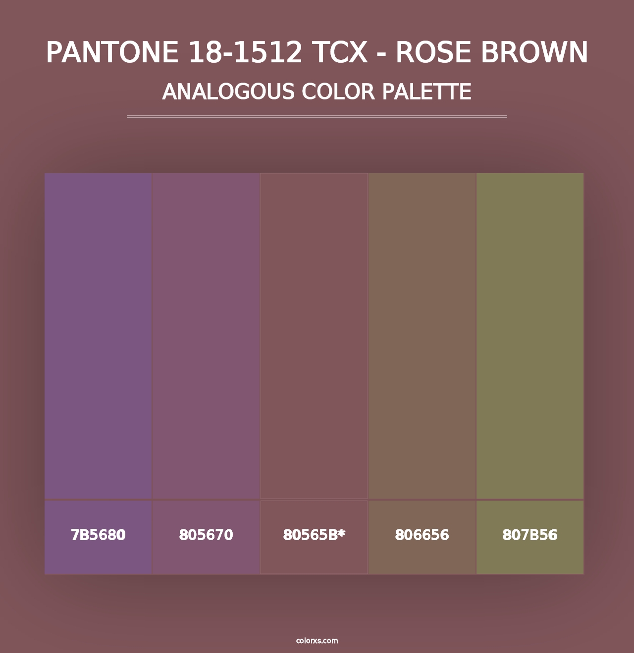 PANTONE 18-1512 TCX - Rose Brown - Analogous Color Palette