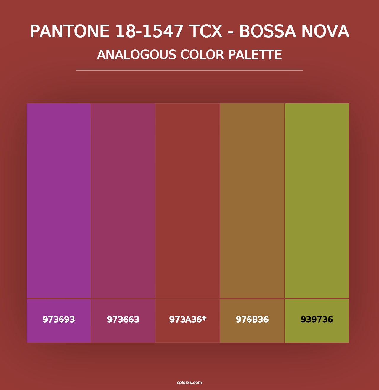 PANTONE 18-1547 TCX - Bossa Nova - Analogous Color Palette