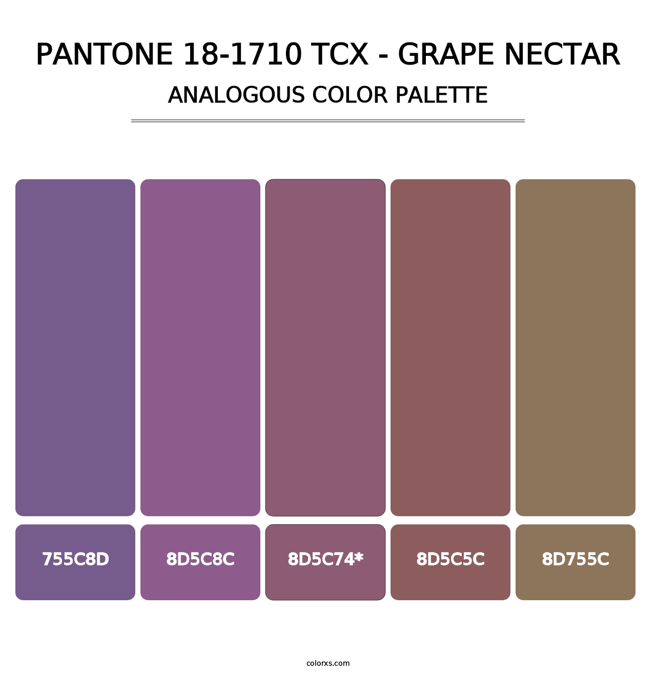 PANTONE 18-1710 TCX - Grape Nectar - Analogous Color Palette