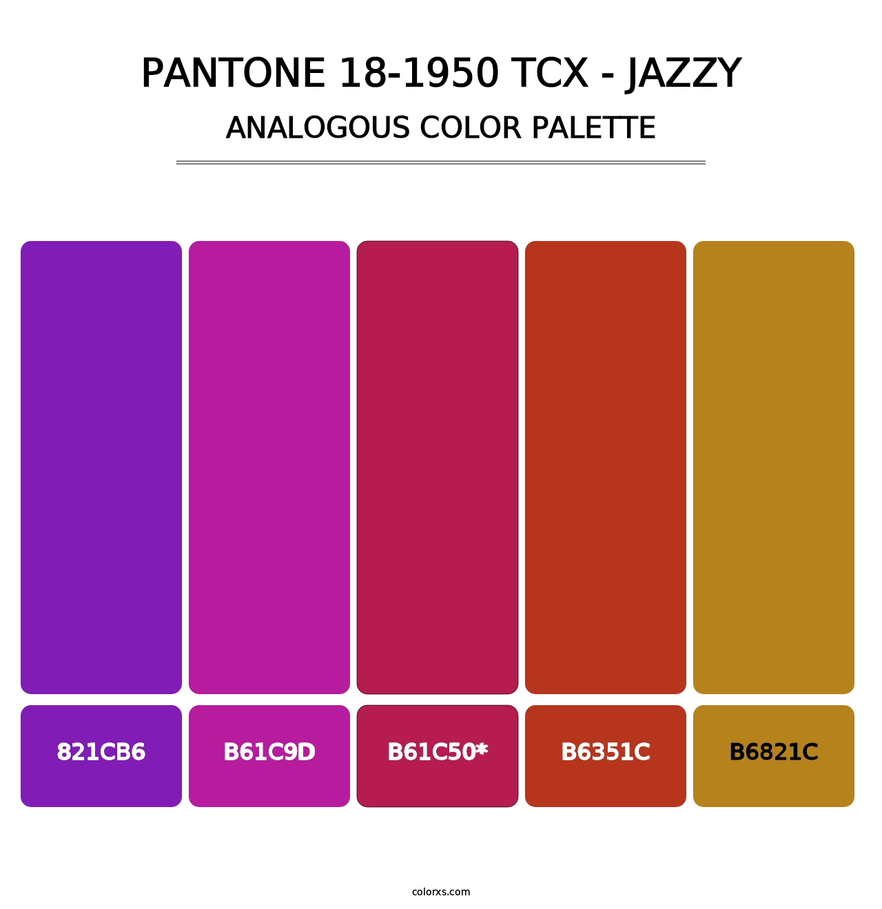 PANTONE 18-1950 TCX - Jazzy - Analogous Color Palette