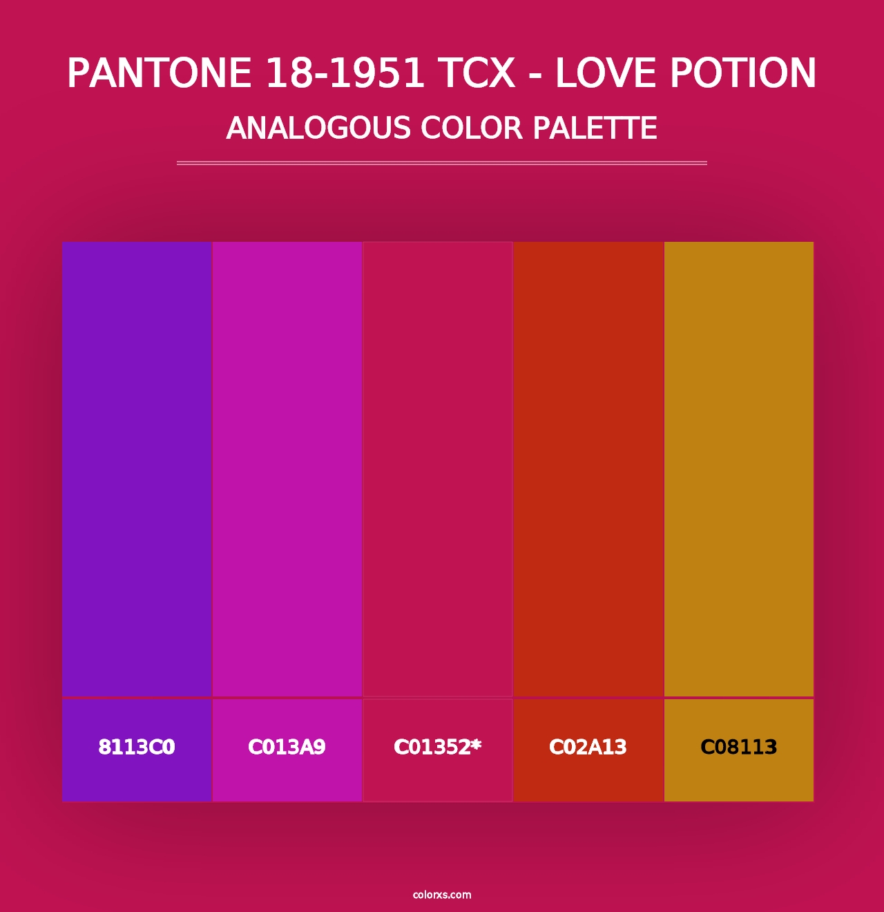 PANTONE 18-1951 TCX - Love Potion - Analogous Color Palette