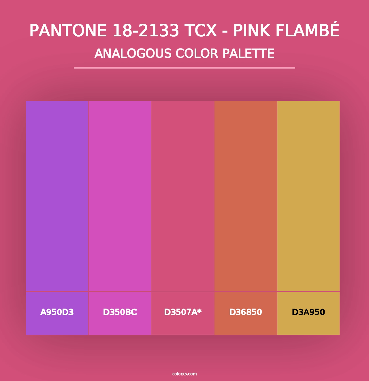 PANTONE 18-2133 TCX - Pink Flambé - Analogous Color Palette