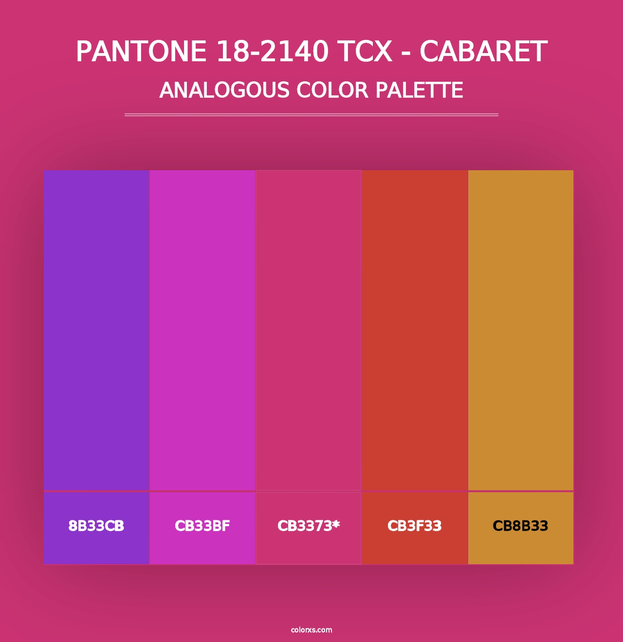 PANTONE 18-2140 TCX - Cabaret - Analogous Color Palette