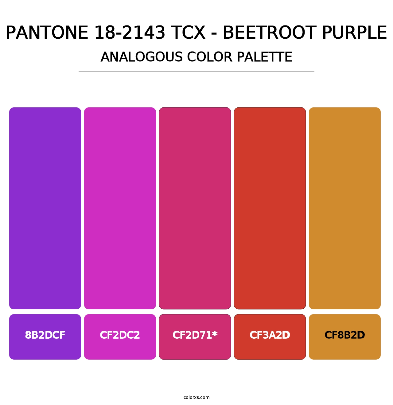 PANTONE 18-2143 TCX - Beetroot Purple - Analogous Color Palette